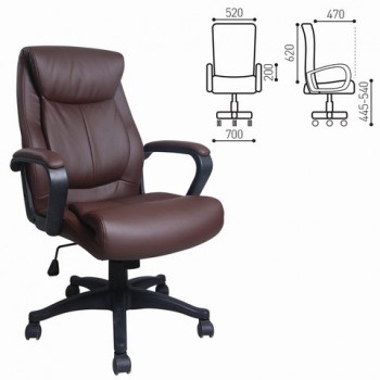 Кресло офисное BRABIX Enter EX-511 (коричневый) в Зеленогорске - zelenogorsk.mebel54.com | фото