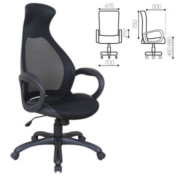 Кресло офисное BRABIX Genesis EX-517 (черное) в Зеленогорске - zelenogorsk.mebel54.com | фото