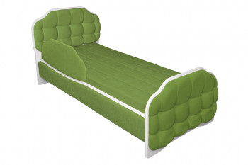Кровать 190 Атлет Lux 76 Зелёный (мягкий бортик) в Зеленогорске - zelenogorsk.mebel54.com | фото