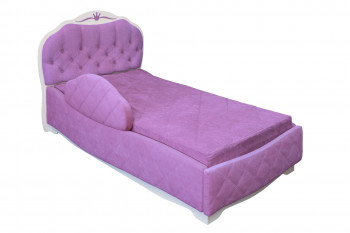 Кровать 190 Гармония Lux 67 Светло-фиолетовый (мягкий бортик) в Зеленогорске - zelenogorsk.mebel54.com | фото