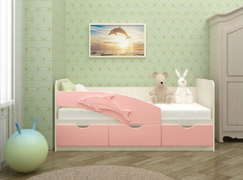 Кровать детская 1,8м Дельфин (Розовый металлик) в Зеленогорске - zelenogorsk.mebel54.com | фото
