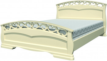 Кровать Грация-1 из массива сосны 1600*2000 Слоновая кость в Зеленогорске - zelenogorsk.mebel54.com | фото