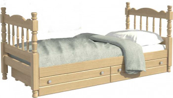 Кровать одинарная Аленка из массива сосны 800*1890 Сосна в Зеленогорске - zelenogorsk.mebel54.com | фото